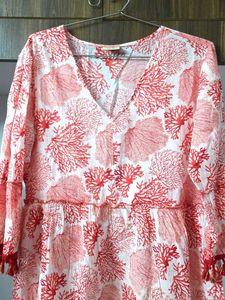 Red Tassle Short Kurta