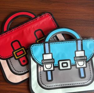 Cartoon Style Ziplock Bag Pouch With Stationary It