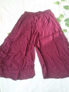 Maroon Palazzo Pants