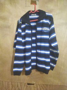 Striped Zip-Up sweater