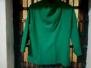 Emerald Green Cowl Neck Top