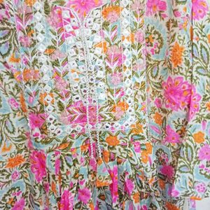 (New)Floral Print Kurta