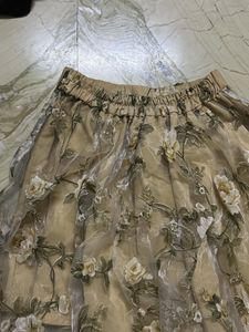 Floral Overlay Mini Skirt