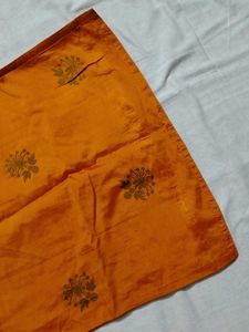 ❗ CLEARANCE ❗Orange Printed Silk Kurta