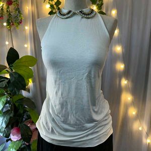 White Sleeveless Top