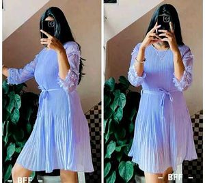 Lavender Pleated Dress