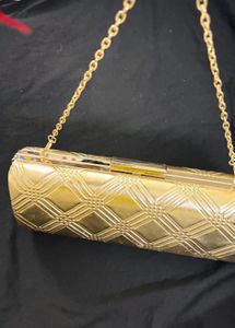 Gold Quilted Clutch
