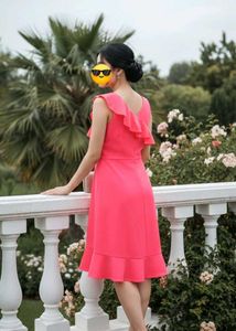 Cute Pink Ruffle Dress