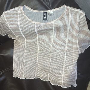 Sheer beautiful crop top In perfect condition