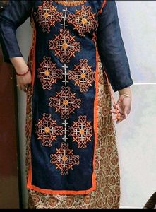 Partywear three layered dress