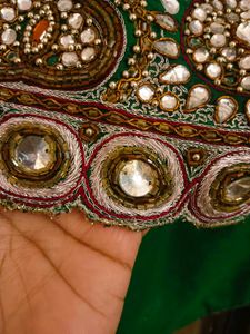 Pure Georgette Kundan Work Partywear Saree