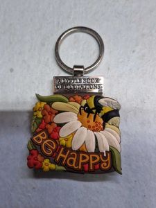 Bee Happy Keychain