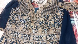 Elegant Embroidered Anarkali Gown