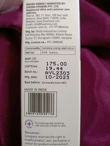Sirona Cramp Relief roll on
