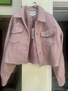NA-KD Pink Cropped Jacket
