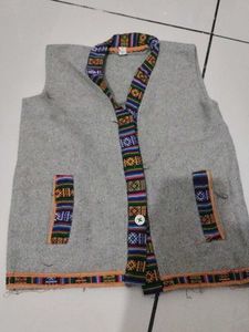 Ethnic Grey Vest