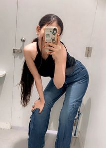 Wide Leg Cargo Jeans