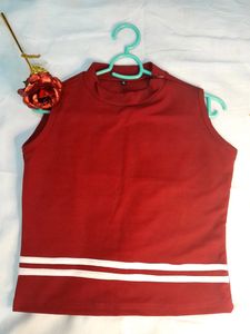 Women Red Crop Top