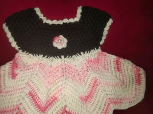 Winter Handknit Girl 1 Dress Only Pink