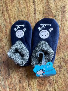 Blue Shoe Socks For Baby