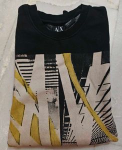 Men Black Sweatshirt A/X Size L