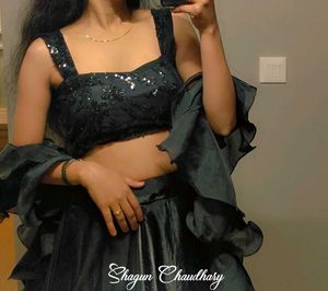 Elegant Ruffled Lehenga Choli Set