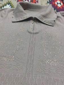 Embellished Knit Sweater