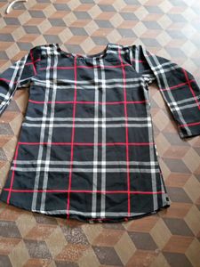 Plaid Long Sleeve Tunic