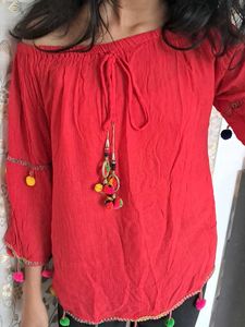 Black And Red Combo Tops