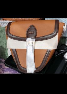 Iykyk Tan Solid Sling Handbag