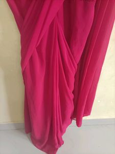 Indya Pink Pre-Draped Saree Dress