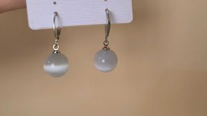 Silver Tone Ball Drop Earrings