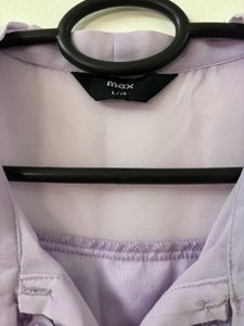 Lilac Ruffle Trim Blouse