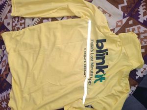 3 Blinkit Yellow T-shirt and 4 Swiggy tshirt