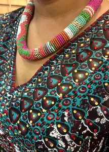 Colorful Beaded Statement Necklace