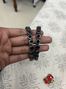 Pair Of Bangles With A Hairclip