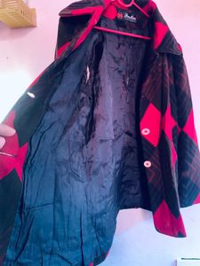 Red &amp; Black Patterned Coat