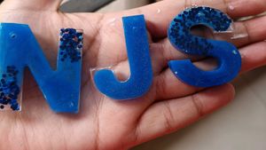 Resin Alphabet Keychains