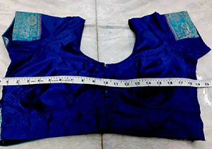 Blue color Pure Crape Silk Blouse