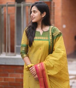 Cotton Ethnic Salwar Kameez Suit Set