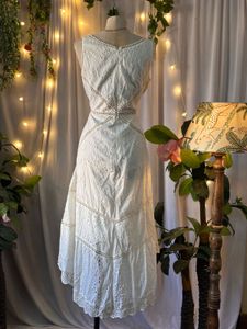 White Eyelet Midi Dress