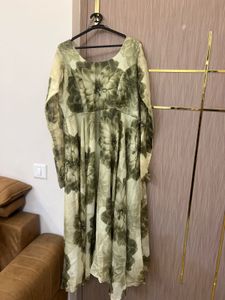 Floral Print Anarkali Dress