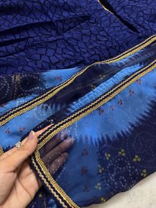 Blue Net Lehenga
