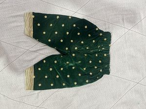 Green Velvet Kurta Set