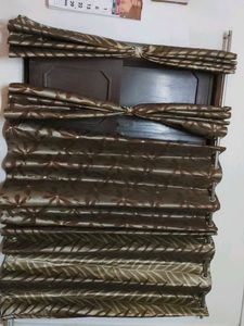 Elegant Brown Floral Roman Shade Window Curtain