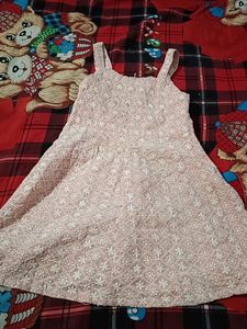Kids Frock Chikan Kadi Fabric