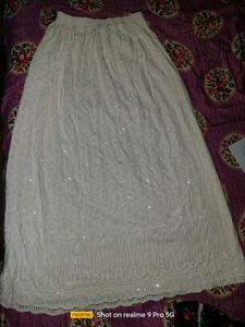 Beautiful Sequin White Skirt For Women