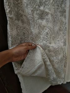 Olive-Roses Printed Kurta