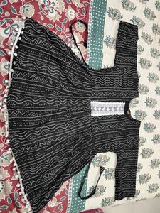 Black Printed Top