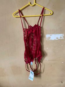 Red Lace Bodysuit